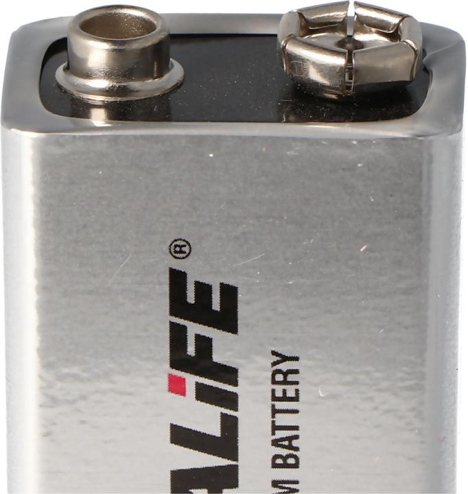 Actual product image Ultralife Lithium battery 9 Volt, E-Block, U9VL, U9VL-J, U9VL-J-P (1 pcs., 1200 mAh)