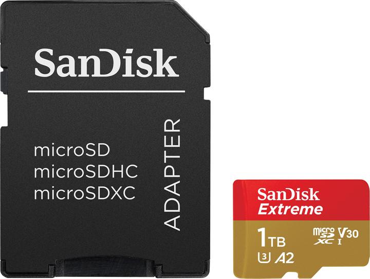 SanDisk Extreme UHS-I V30 (1000 GB, microSDXC, U3, UHS-I)