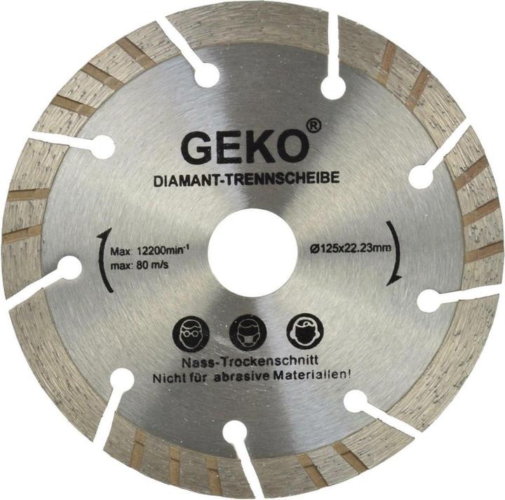 Actual product image GEKO Diamond Turbo Segment Cutting Disc, 125x10x22mm