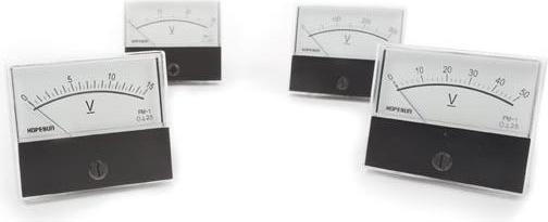 Actual product image Velleman ANALOGUE VOLTAGE PANEL METER 300V AC / 60 x 47mm