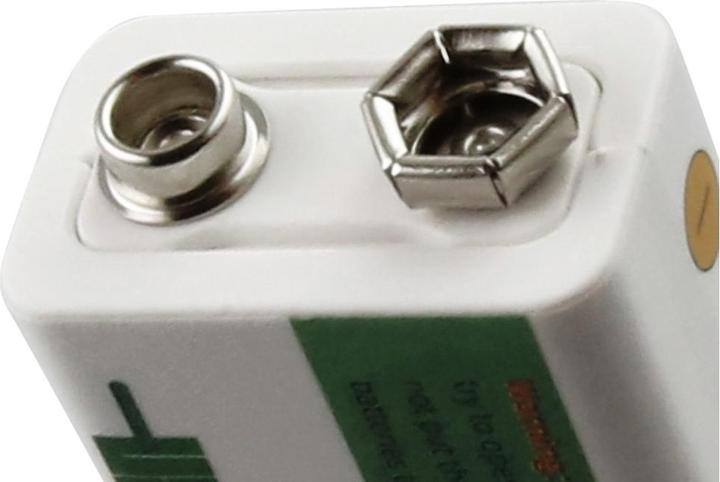 Immagine prodotto AccuCell Batteria da 9V con porta di ricarica USB-C, ioni di litio, 7,4V, 1200mAh, 8,1 Wh (1 pz., 1200 mAh, Accumulatore di carica elettrica)