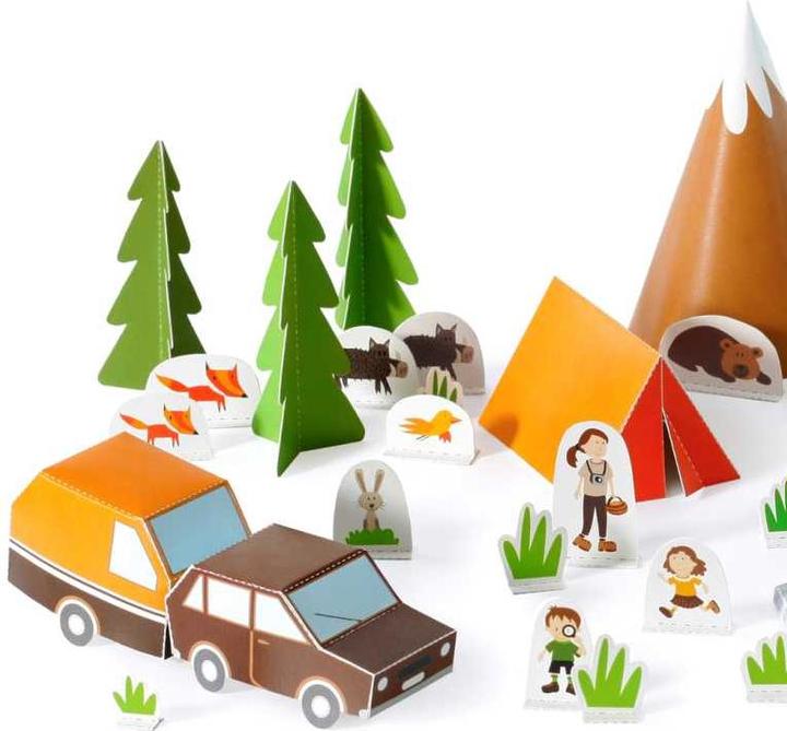 Produktbild Pukaca Papierspielzeugset. Camping Dorf (Deutsch)