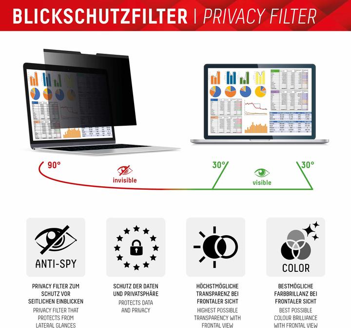 Image du produit Displex Privacy Safe, Laptop Blickschutzfilter (14.20", 16 : 9)
