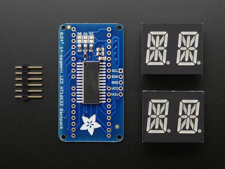 Produktbild Adafruit Alphanumerisches Display Blau 4 Zeichen I2C (Display)