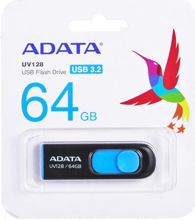 Actual product image Adata Dash Drive UV128 (64 GB, USB-A, USB 3.1)
