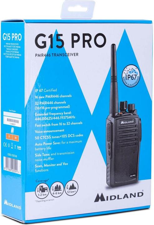 Actual product image Midland G15 Pro PMR,IP67 Sing (12 km)