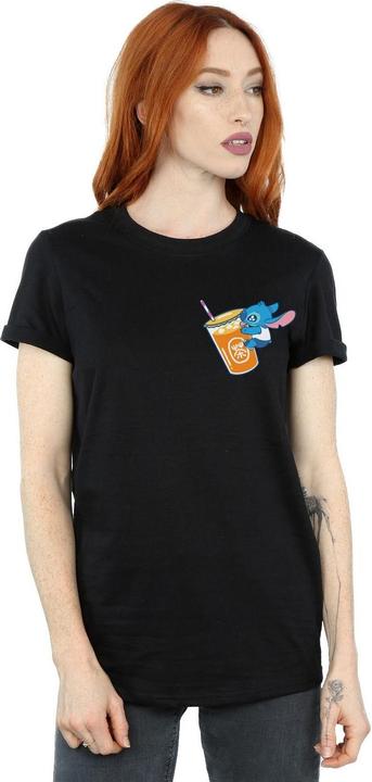 Actual product image Disney Womens/Ladies Lilo And Stitch Drink Cotton Boyfriend T-Shirt (XXL)