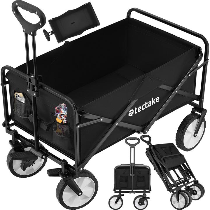 tectake Faltbarer Bollerwagen Leon mit Bremsen