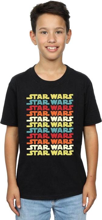 Actual product image Star Wars Boys Retro Repeat Logo T-Shirt (128)