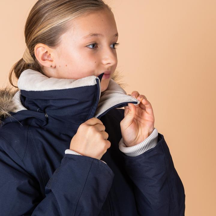 Produktbild Fouganza Winterreitjacke 500 wasserdicht warm Kinder marineblau (152)