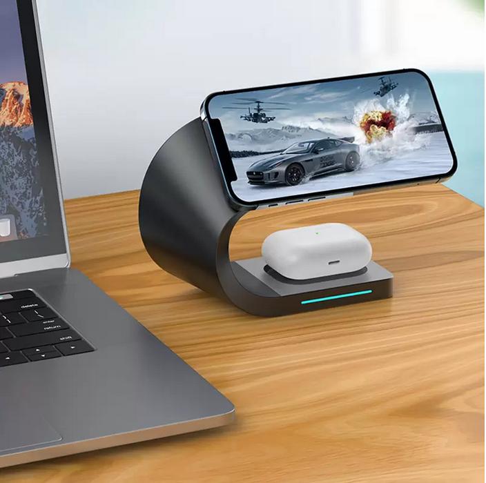 Produktbild PhoneLook Magnetische Wireless Ladestation 15W für iPhone Apple Watch, AirPods (15 W)