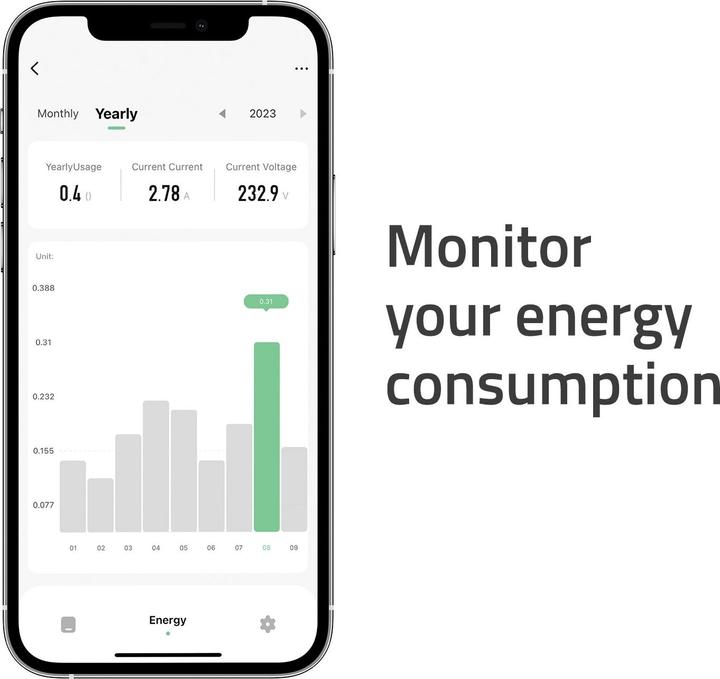 Actual product image Hombli Smart Outdoor Socket EU V2, Black