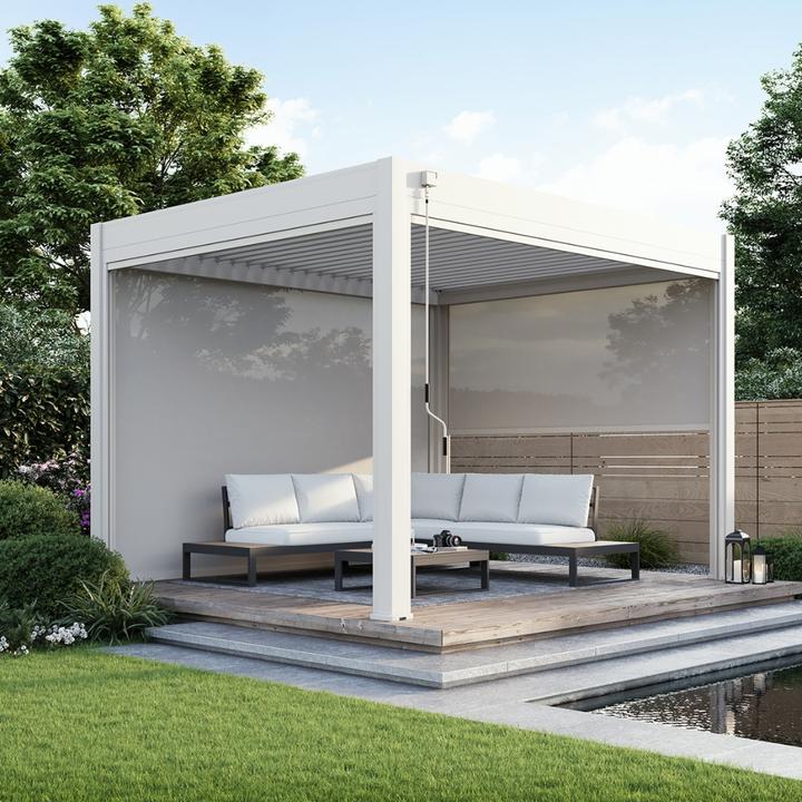 Image du produit Weide Pergola Classic 3x3.6m mit Lamellendach Sand (300 cm, 360 cm)