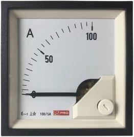 Produktbild Rs Pro Amperemeter 100 (Scle) A, 100/5 (CT) A, 5 (Input) A AC Dreheisen, 68mm x 68mm T. 54 (<30 A) m
