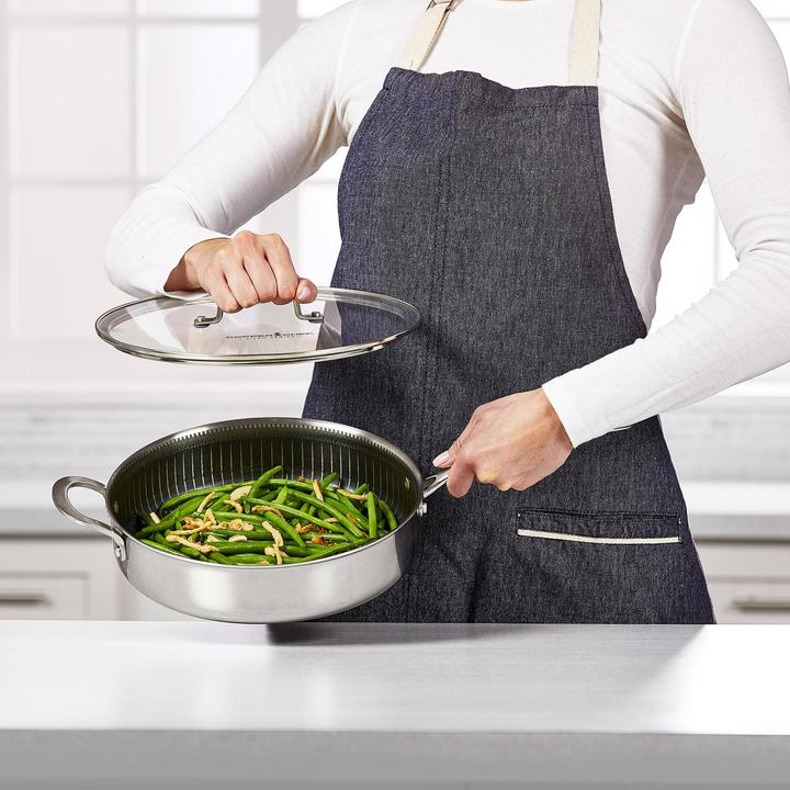 Immagine prodotto Livington Titan Pan (26.50 cm, Padella per friggere, Acciaio inossidabile, Alluminio)