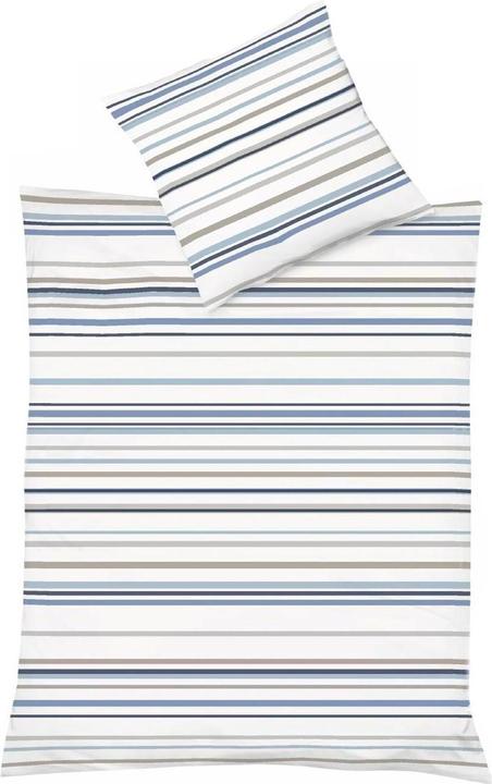 Produktbild Fleuresse Halbleinen Bettwäsche Provence Cassis Dilbeek blau leinen (Bettwäsche Set, 155x220 cm + 80x80 cm)
