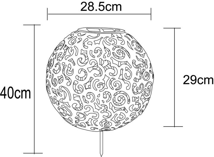 Produktbild Globo Metallsolarlampe (IP44)