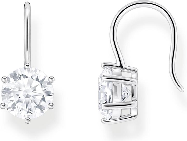 Thomas Sabo Ohrhänger mit grossem, weissem Zirkonia Silber (925 Sterlingsilber)