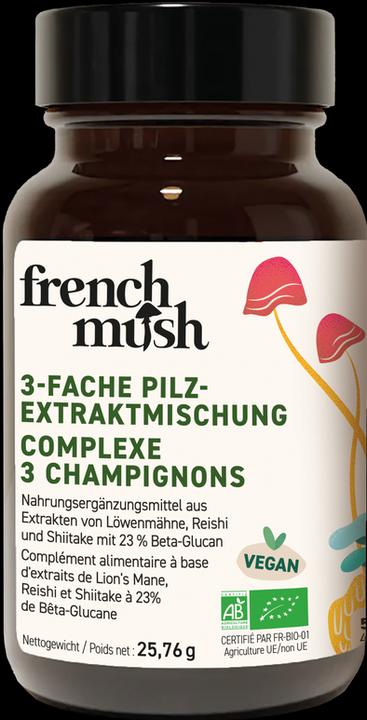 Produktbild French mush 3-Fache Pilz-Extraktmischungskapseln (56 Stück, Kapseln, 56 g)