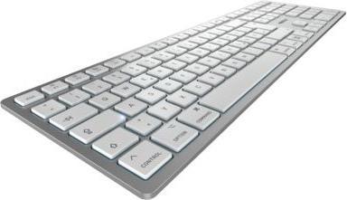 Actual product image CHERRY KW 9100 Slim for Mac wireless keyboard US layout white-silver (Eng. Int., Wireless)