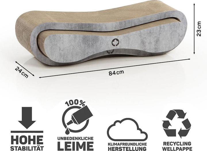 Immagine prodotto CanadianCat Set di mobili tiragraffi Orbit & Satellite, look cemento (23 cm, Grigio pietra)