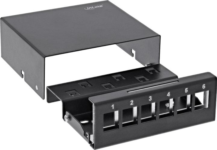 Produktbild InLine Patchfeld-Dose Aufputz für 6x Keystone RJ45