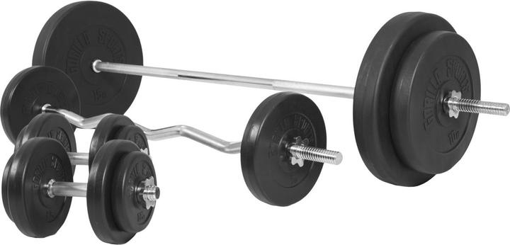 Produktbild Gorilla Sports Langhantelset (4 x 1.25 kg, 4 x 2.5 kg, 2 x 5 kg, 2 x 10 kg, 2 x 15 kg)