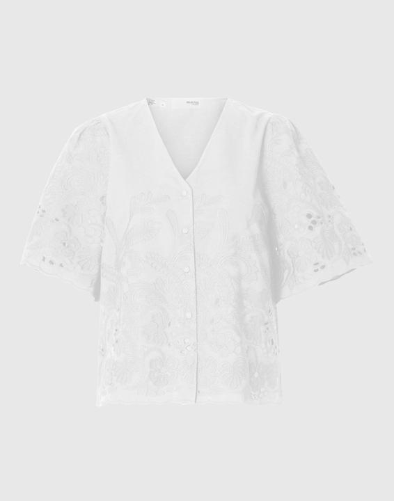 Produktbild Selected Femme Slfdahlia Ss Broderi Shirt Noos (40)