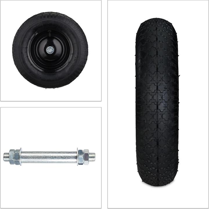 Actual product image Relaxdays 4.80 4. Wheelbarrow Wheel, Spare Tyre