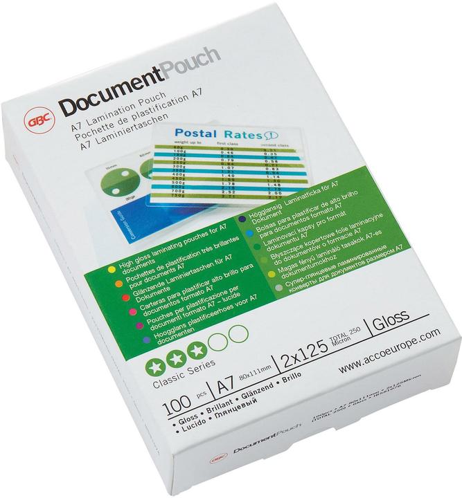 Actual product image GBC Premium quality laminating films (A7, 100 Piece, 125 µm)