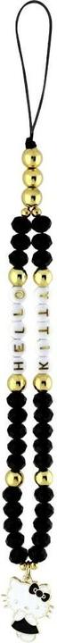 Actual product image Hello Kitty Pearls and Beads Kitty Charm Universal Hand Strap - black