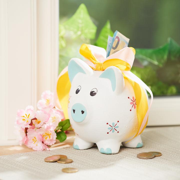Actual product image VBS Piggy Bank", Ceramic, White (10 x 10 x 12 cm)