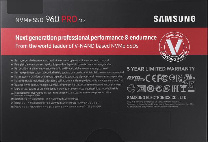 Produktbild Samsung 960 Pro (1000 GB, M.2 2280)