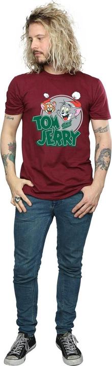Actual product image Tom & Jerry Mens Christmas Greetings T-Shirt (M)