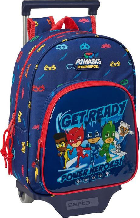 Image du produit PJ Masks Sac à dos scolaire à roulettes Ready Bleu marine 26 x 34 x 11 cm
