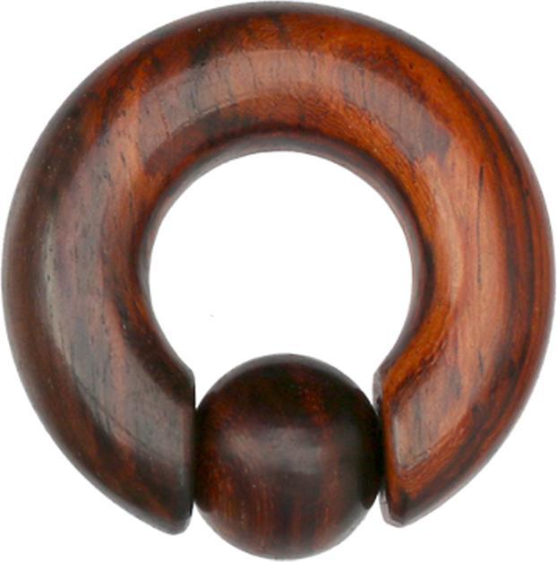 Produktbild Star Piercing Ball Closure Ring aus Narra Holz (Organisch, ohne Messing)