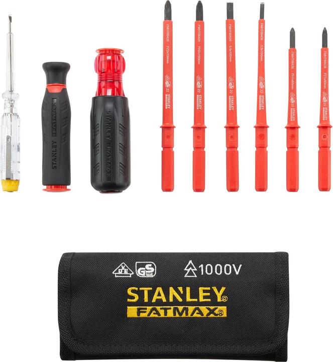 Productafbeelding Stanley Schroevendraaierset Multi-Bit 1000V (Kruisvormig PZ, Gleuf, Phillipps kruissleuf (PH))