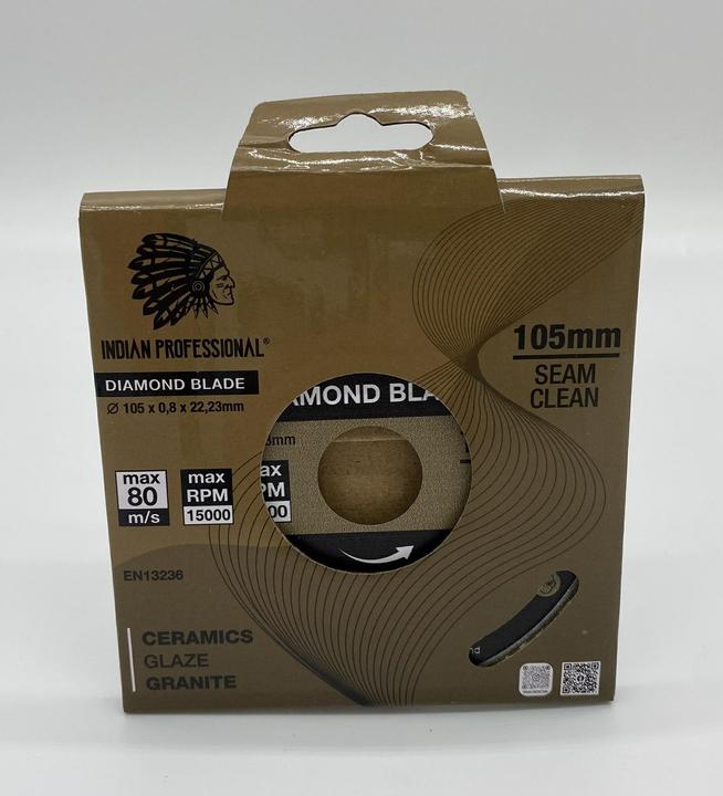 Actual product image Indian Professional Diamond disc 105 mm x 0.8 mm x 22.2 mm Seam clean For groups/Indian professionals