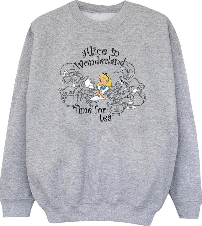 Disney Mädchen Alice im Wunderland Zeit Tee Sweatshirt