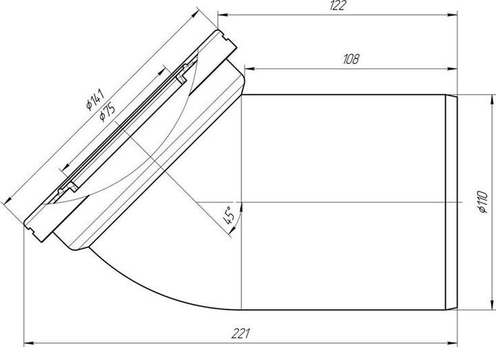 Image du produit Ani Plast TOILET ELBOW WHITE W4220