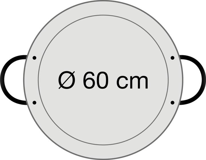 Produktbild All'Grill Paella-Pfanne Stahl poliert Ø 60 cm (60 cm, Paella Pfanne, Stahl)