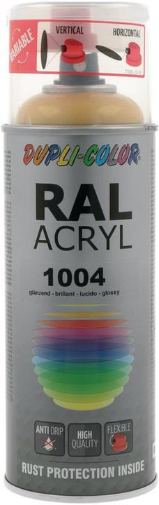 Immagine prodotto Dupli-Color Vernice acrilica lucida RAL 1004 giallo oro (Giallo dorato, 0.40 l)