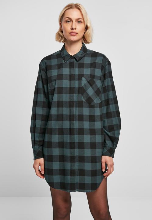 Actual product image Urban Classics Ladies Oversized Check Flannel Shirt Dress (XXL)