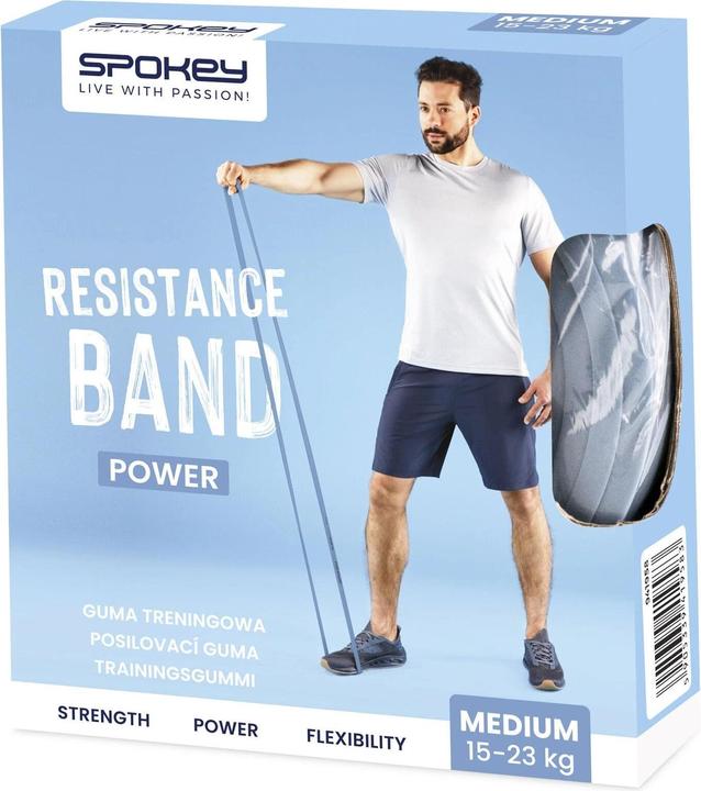 Image du produit Spokey Bande de fitness Power Bleu, moyen, 208 cm (2.08 m, Moyen)