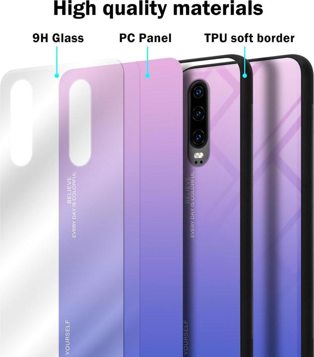 Productafbeelding Cadorabo TPU 2 kleuren glasdekking (Huawei P30)