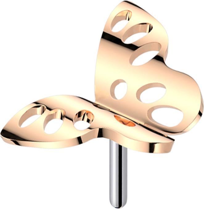 Produktbild Star Piercing Threadless Schmetterling gelocht rosegold (Titan G23, ohne Messing)