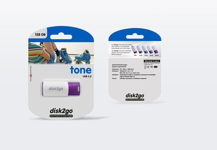 Produktbild Disk2go TONE - USB-Stick (128 GB, USB-A)