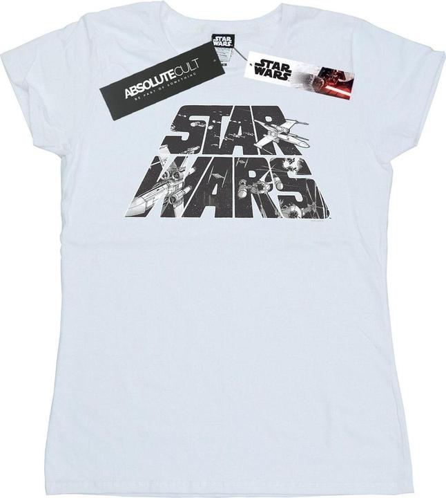 Actual product image Star Wars Womens/Ladies Logo Space Sketch Cotton T-Shirt (XL)