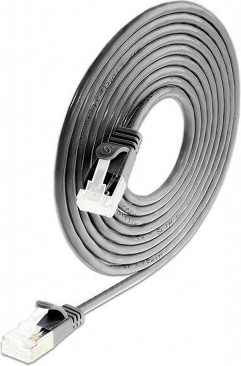 Image du produit Wirewin Câble patch Slim : U/FTP,1.0m,noir (U/FTP, CAT6a, 1 m)