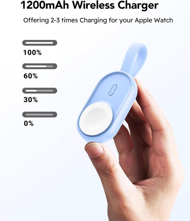Actual product image Veger Mini Powerbank kompatibel mit Apple Watch Series (9-1) (1200 mAh)
